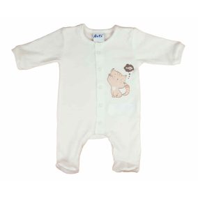 Biopamut hosszú ujjú elöl patentos rugdalózó