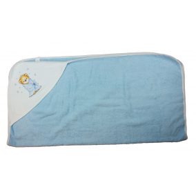 Baba kapucnis törölköző macis mintával 100x100