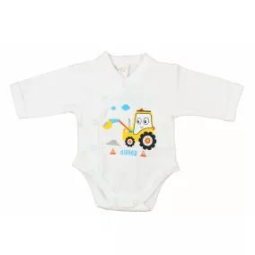 Elöl patentos hosszú ujjú baba body Markoló mintával