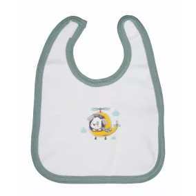 Tépőzáras előke állatos mintával