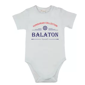 Rövid ujjú baba body Balaton mintával