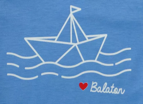 Rövid ujjú baba body Balaton mintával