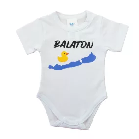 Rövid ujjú baba body Balaton mintával