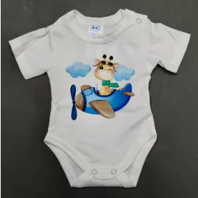 Rövid ujjú baba body cuki Repülős mintával
