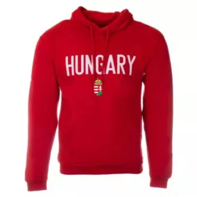 Magyarország pulóver felnőtt kapucnis HUNGARY piros
