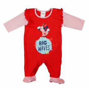 Hosszú ujjú rugdalózó Minnie egér mintával