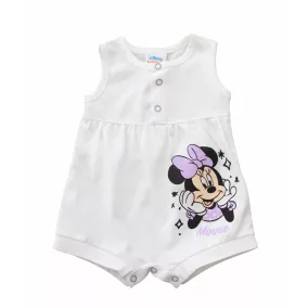 Ujjatlan baba kislány napozó Minnie egér mintával rózsaszín és pink színben