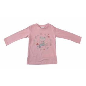 Hosszú ujjú kislány póló cuki mosómedve mintával