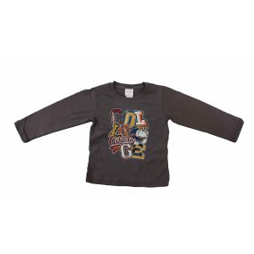 Hosszú ujjú fiú póló Bulldog mintával