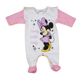   Belül bolyhos hosszú ujjú rugdalózó Minnie egér mintával