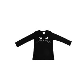 Hosszú ujjú kislány póló cuki Cica mintával