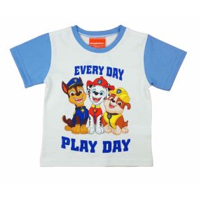 Rövid ujjú kisfiú póló Mancs őrjárat mintával