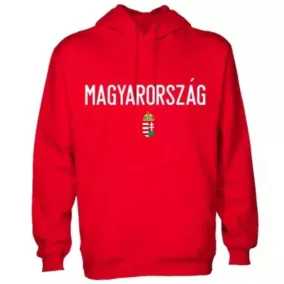 Magyarország pulóver felnőtt kapucnis piros