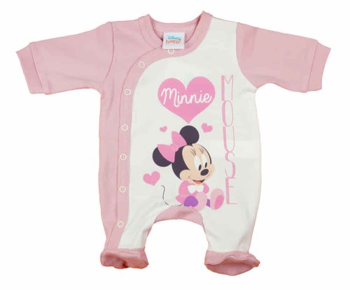 Hosszú ujjú elöl patentos rugdalózó Minnie egér mintával