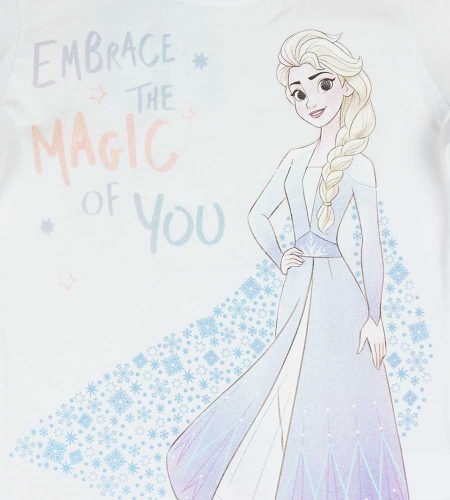 Rövid ujjú lány póló Jégvarázs mintával