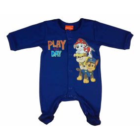   Hosszú ujjú vékony pamut rugdalózó Mancs őrjárat mintával