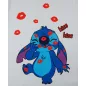 Rövid ujjú lányka póló Stitch mintával