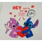 Rövid ujjú lányka póló Stitch mintával