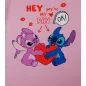 Rövid ujjú lányka póló Stitch mintával