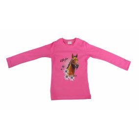 Hosszú ujjú kislány póló cuki Lovas mintával