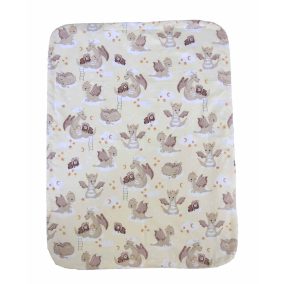 Állatmintás minky babatakaró 75x100cm