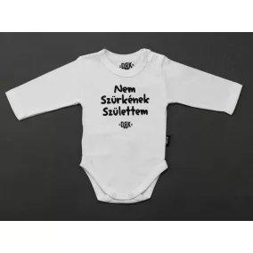   Dorko DRK "Nem Szürkének Születtem" mintával nyomott hosszú ujjú baba body
