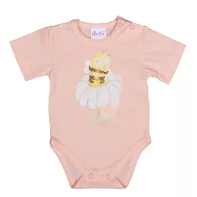 Rövid ujjú baba body cuki Méhecske mintával