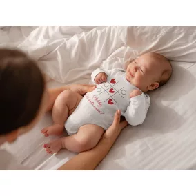 Hosszó ujjú valentin napi baba body