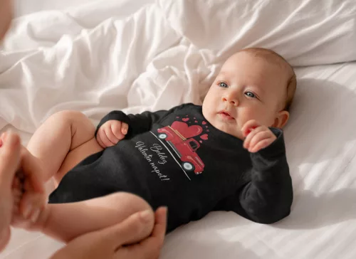 Hosszó ujjú valentin napi baba body