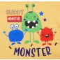 Rövid ujjú fiú póló monster mintával