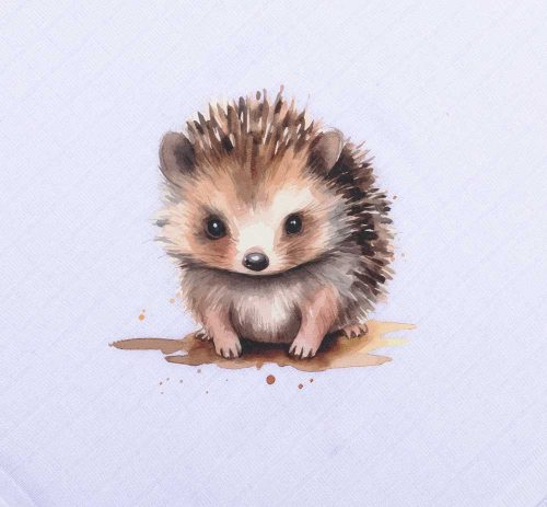 Textil tetra kifogó-törölköző süni mintával 140x140cm