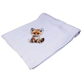   Textil tetra kifogó-törölköző kisróka mintával 140x140cm