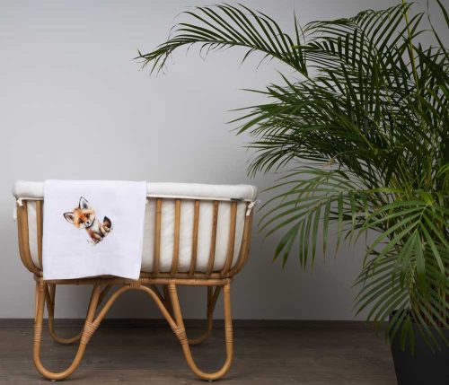 Textil tetra kifogó-törölköző kisróka mintával 140x140cm