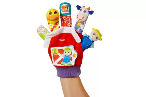 CHICCO Kézre húzható báb hangokkal Farma 3m+