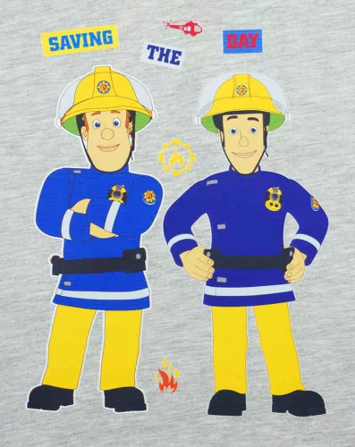 Pamut kisfiú nyári trikó Sam a tűzoltó mintával