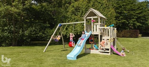 Blue Rabbit Penthouse kerti játszótér csúszdával és ajándék vágással