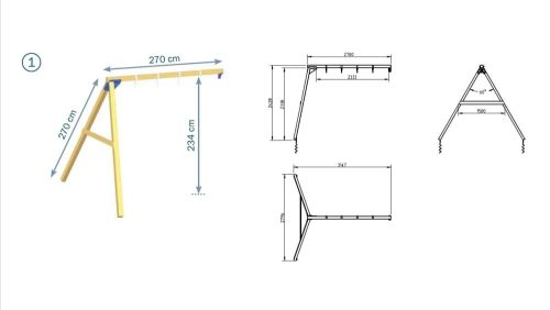 Blue Rabbit @swing kerti játszótér modul ajándék vágással