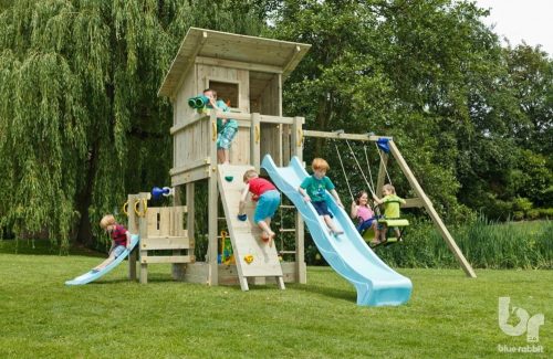 Blue Rabbit @platform kerti játszótér modul csúszdával és ajándék vágással