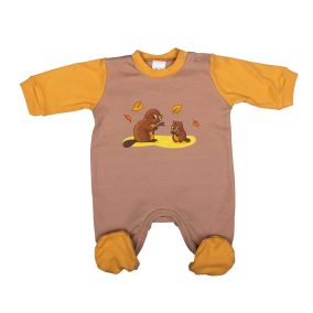 Vékony, pamut rugdalózó Hódos mintával