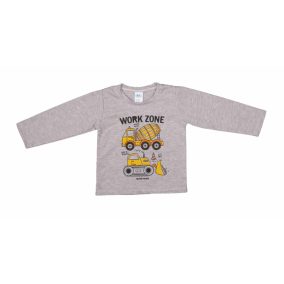 Hosszú ujjú fiú póló Munkagépes mintával
