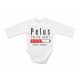 Feliratos rövid ujjú baba body