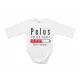 Feliratos rövid ujjú baba body