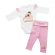 2 részes baba szett tündér mintával