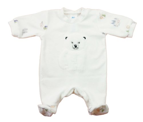 Hosszú ujjú plüss baba rugdalózó jegesmedvés mintával