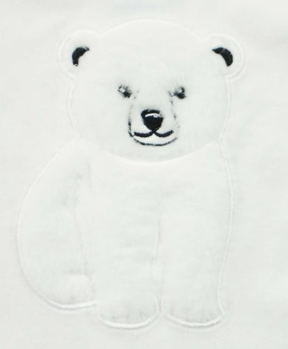 Hosszú ujjú plüss baba rugdalózó jegesmedvés mintával