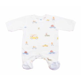 Pamut rugdalózó, vékony, Autós mintával