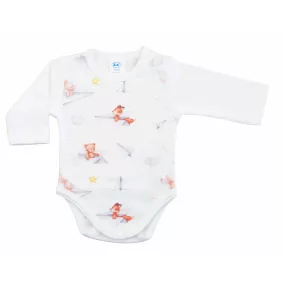 Hosszú ujjú baba body Macis mintával