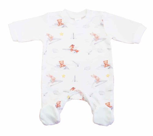 Vékony, pamut rugdalózó Macis mintával