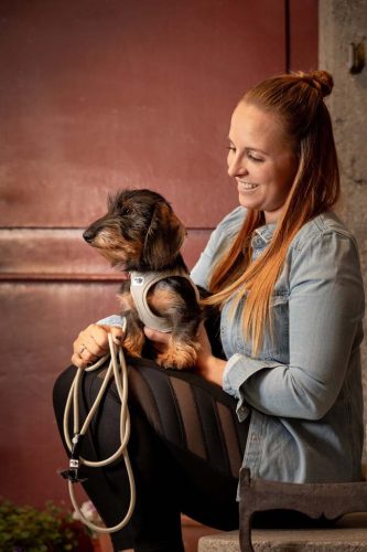 CURLI Kutyahám csattal Air-Mesh Kék S, 4-7kg