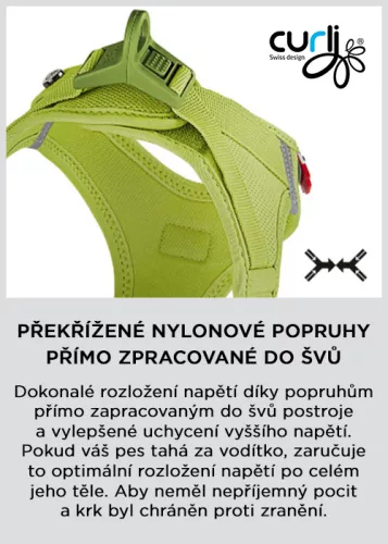 CURLI Kutyahám léghálós csattal, Olive 2XS, 2-4 kg